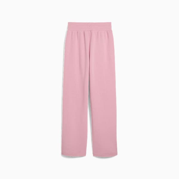 PUMA Wardrobe Essentials Big Kids' Wide Sweatpants, Poised Pink, extralarge