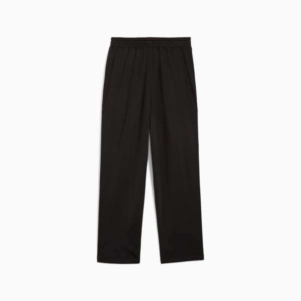 Wardrobe Essentials Big Kids' Relaxed Popper Pants, PUMA Black, extralarge
