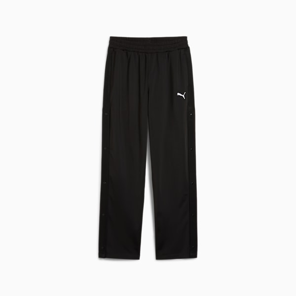 Wardrobe Essentials Big Kids' Relaxed Popper Pants, PUMA Black, extralarge