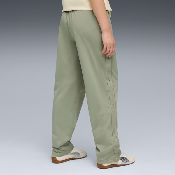 Wardrobe Essentials Big Kids' Relaxed Popper Pants, Lux Army, extralarge