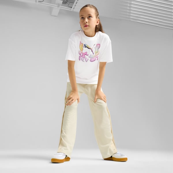 WARDROBE Essentials Popper Youth Relaxed Fit Pants, Alpine Snow, extralarge-IND
