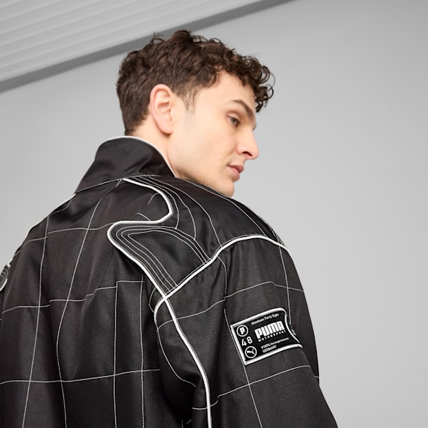 ARCHIVE SEASONAL Men's Relaxed Racer Jacket, PUMA Black, extralarge