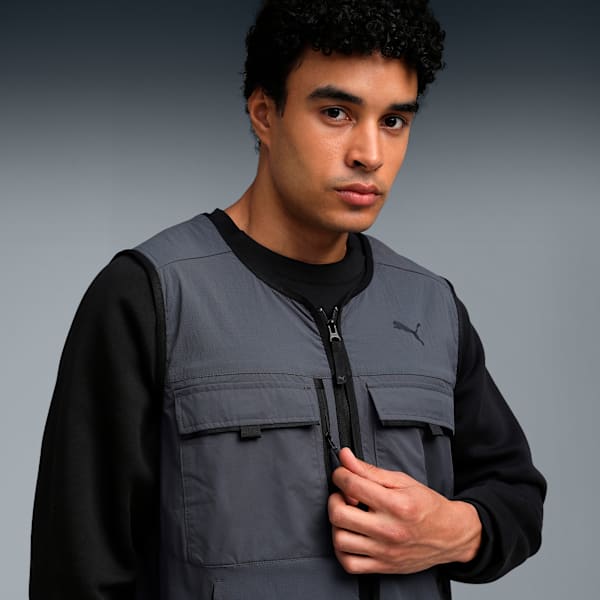PUMATECH Men's Cargo Vest, Dusky Gray, extralarge-IND