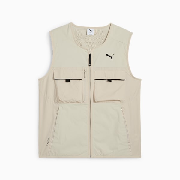 PUMATECH Men's Cargo Vest, Desert Dust, extralarge