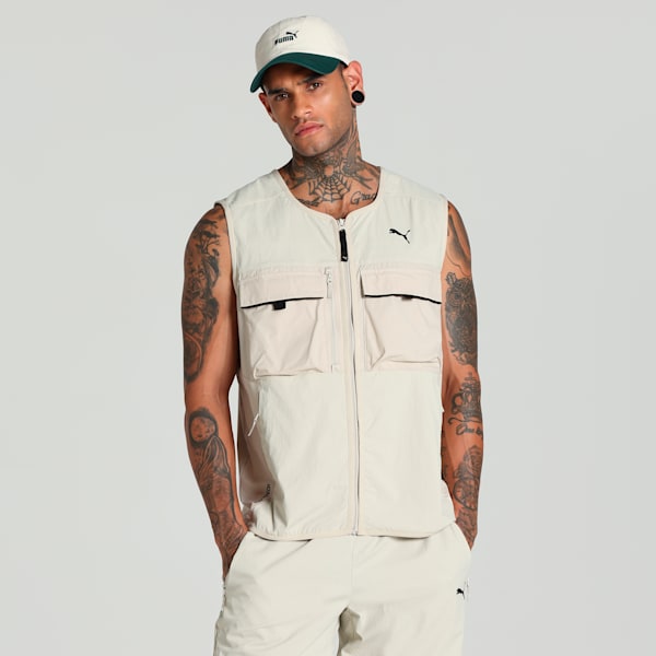 PUMATECH Men's Cargo Vest, Desert Dust, extralarge-IND