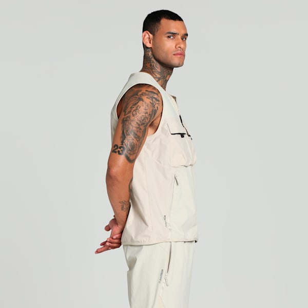 PUMATECH Men's Cargo Vest, Desert Dust, extralarge-IND