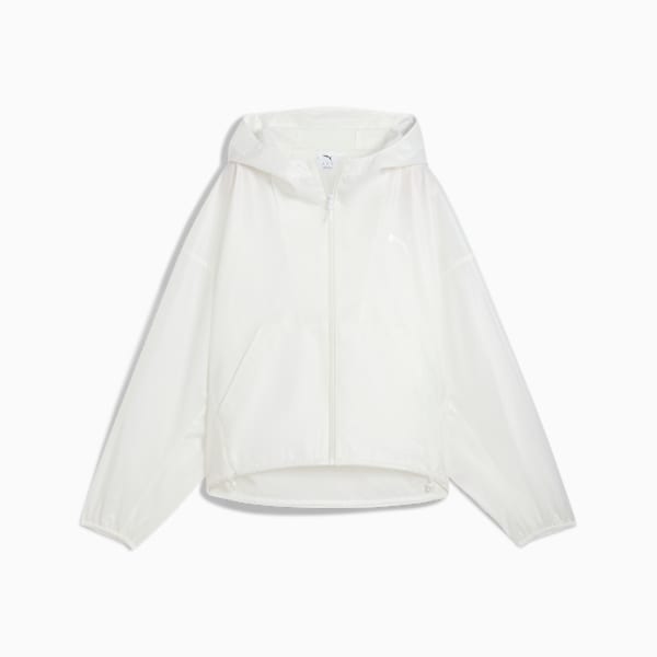 Wardrobe Essentials Women's Oversized Wind Jacket, PUMA White, extralarge