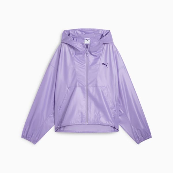 Wardrobe Essentials Women's Oversized Wind Jacket, Lavender Alert, extralarge