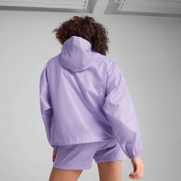 Wardrobe Essentials Women's Oversized Wind Jacket, Lavender Alert, extralarge
