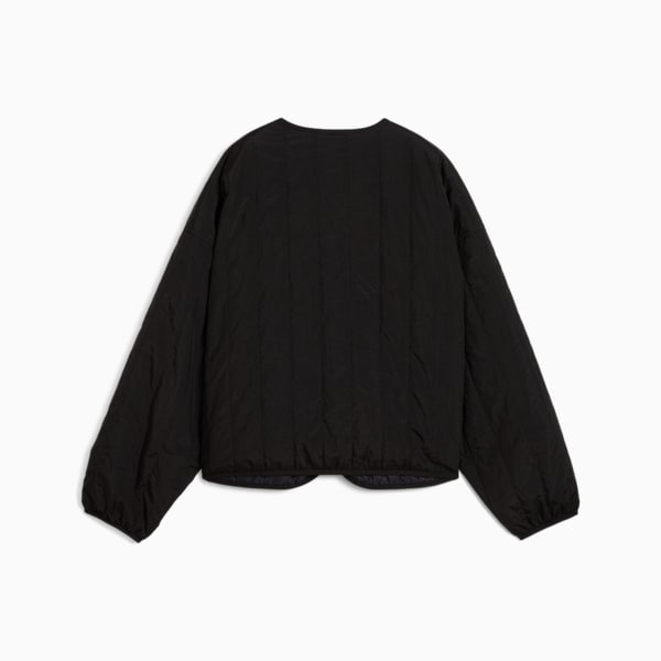Wardrobe Essentials Women's Relaxed Reversible Liner Jacket, PUMA Black, extralarge