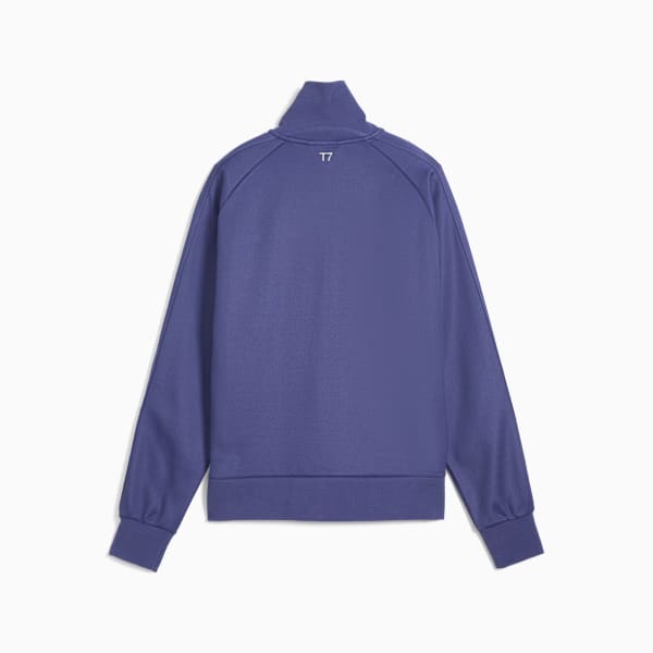 T7 Women's Relaxed Fit Track Jacket, Blue Crystal, extralarge-IND