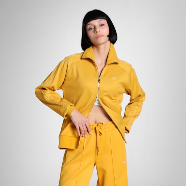 T7 Women's Relaxed Fit Track Jacket, Archive Gold, extralarge-IND