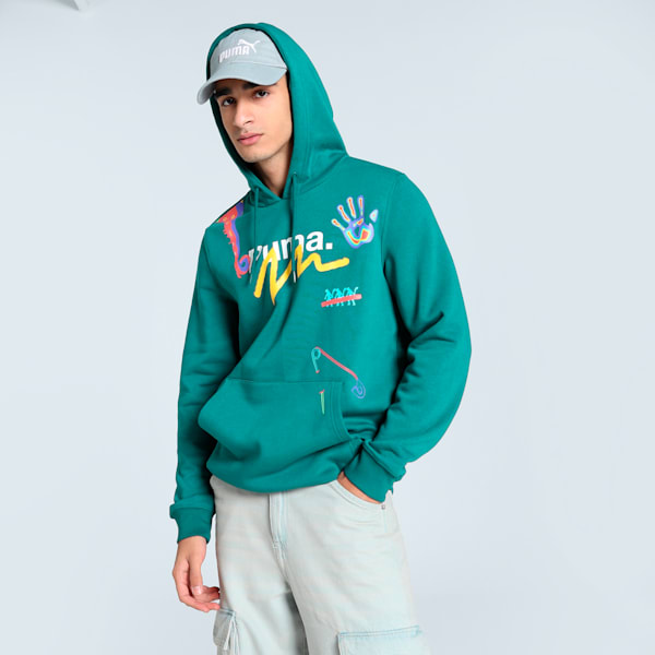CLASSICS DRIP Graphic Men's Hoodie, Cold Green, extralarge-IND