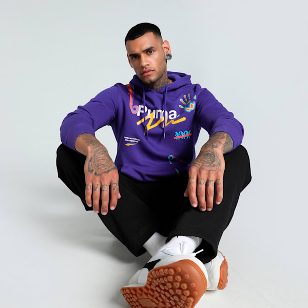 CLASSICS DRIP Graphic Men's Hoodie, Lapis Lazuli, extralarge-IND