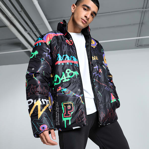 CLASSICS DRIP Men's Reversible Jacket, PUMA Black, extralarge-IND