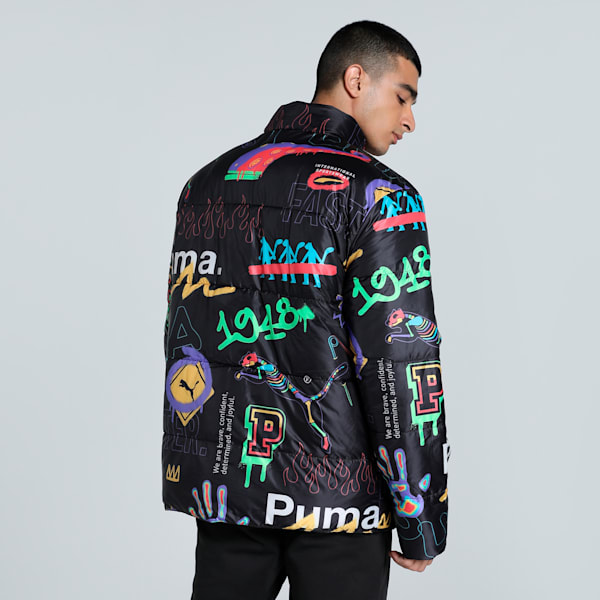 CLASSICS DRIP Men's Reversible Jacket, PUMA Black, extralarge-IND