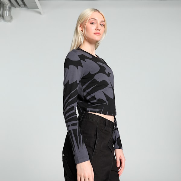 CLASSICS ARTISANAL Women's Slim Fit Crop Tee, PUMA Black, extralarge-IND