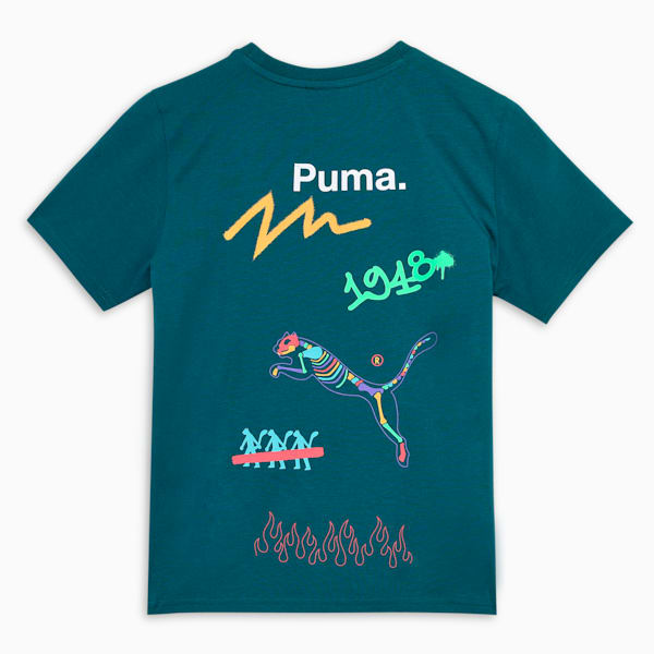 Classics Drip Graphic Youth Tee, Cold Green, extralarge-IND