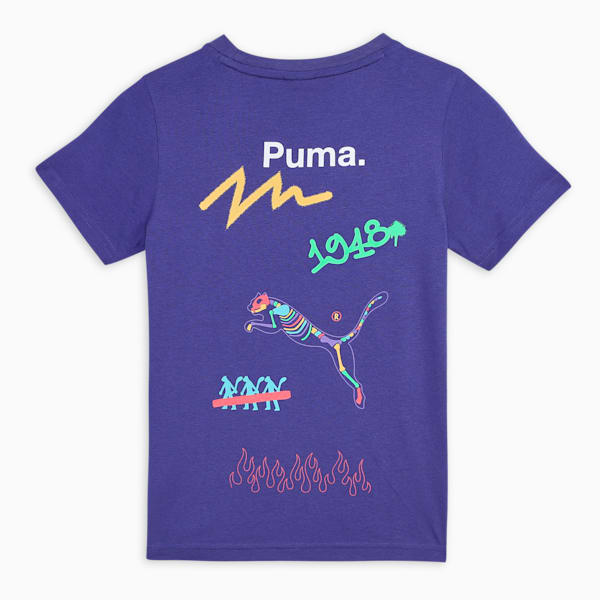 Classics Drip Graphic Youth Tee, Lapis Lazuli, extralarge-IND