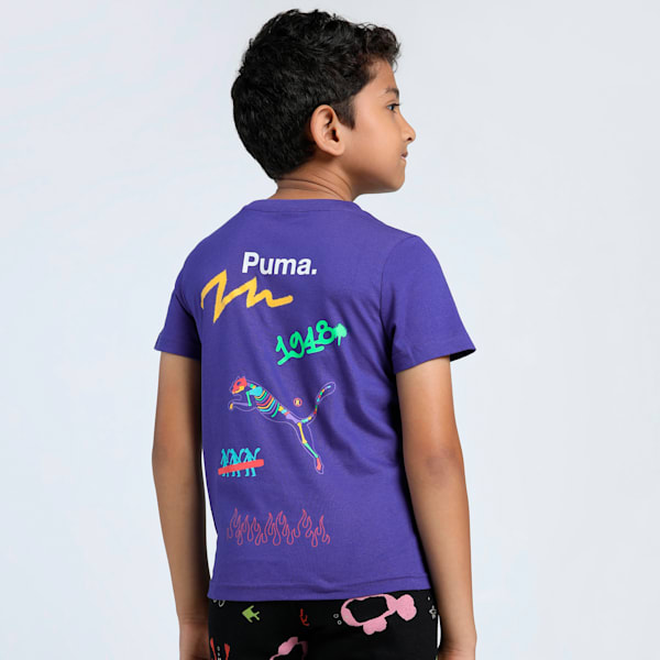 Classics Drip Graphic Youth Tee, Lapis Lazuli, extralarge-IND