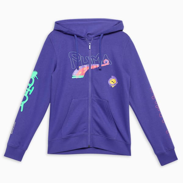 Classics Drip Hooded Youth Jacket, Lapis Lazuli, extralarge-IND