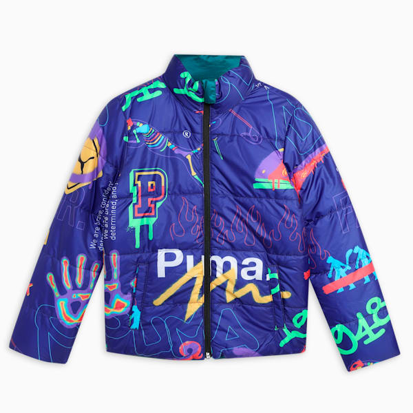Classics Drip Youth Padded Jacket, Cold Green, extralarge-IND