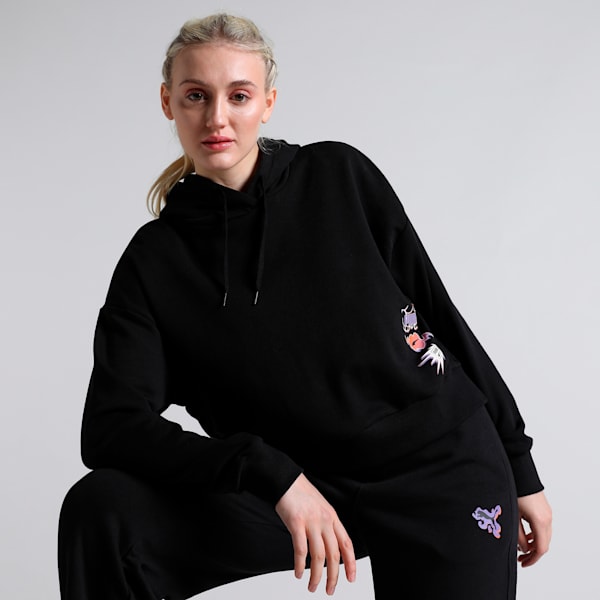 CLASSICS BRAND LOVE Women's Relaxed Fit Hoodie, PUMA Black, extralarge-IND