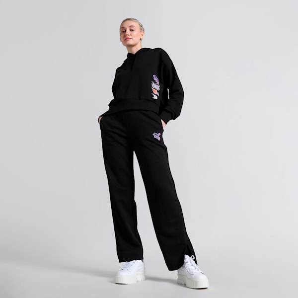 CLASSICS BRAND LOVE Women's Relaxed Fit Hoodie, PUMA Black, extralarge-IND
