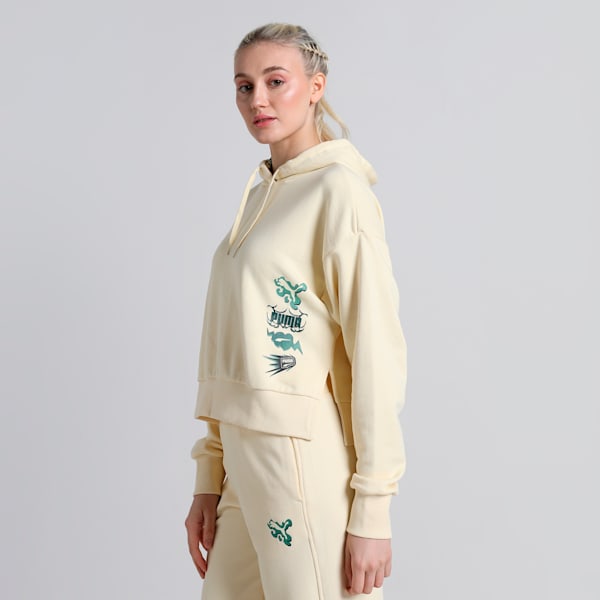 CLASSICS BRAND LOVE Women's Relaxed Fit Hoodie, Creamy Vanilla, extralarge-IND