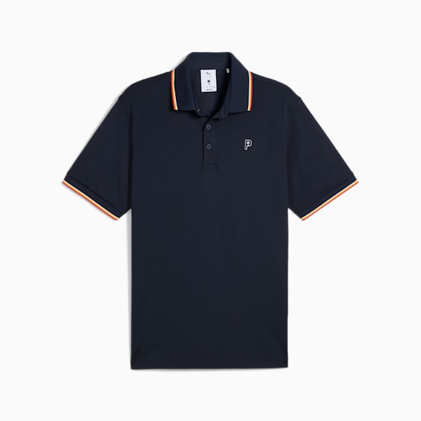 メンズ ゴルフ PUMA x PTC ティップド 半袖 ポロシャツ, Deep Navy, extralarge-JPN