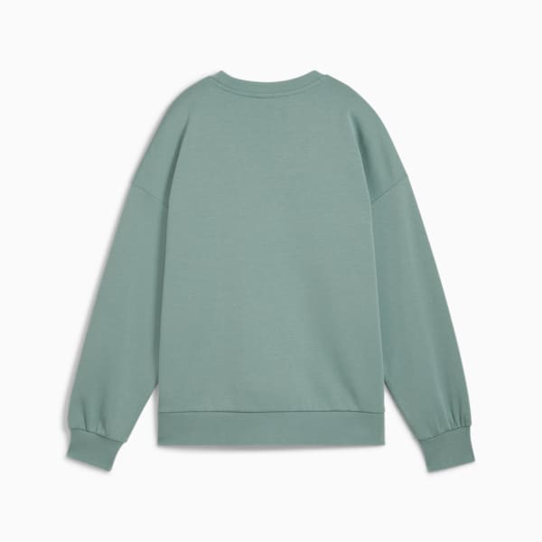 Wardrobe Essentials Women's Oversized Crew Sweatshirt, Green Moon, extralarge
