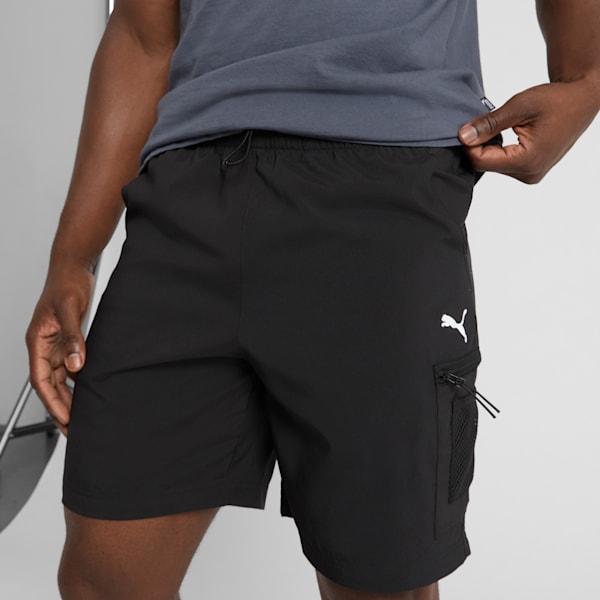 Shorts con pierna de 22cm para hombre Open Road, PUMA Black, extralarge