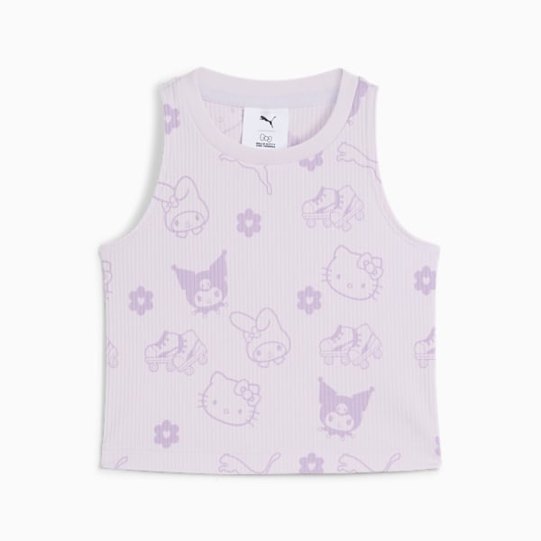 Playera para niñas PUMA x HELLO KITTY Rib, Lilac Frost, extralarge