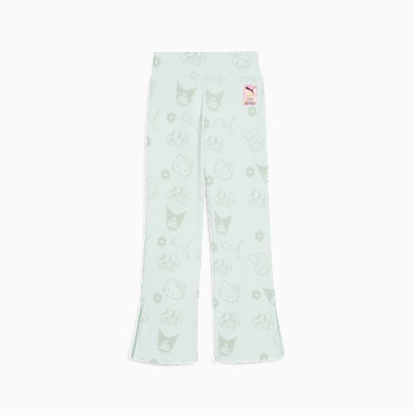 PUMA x HELLO KITTY & FRIENDS Kid's Ribbed Flared Slim Fit Leggings, Peaceful Blue, extralarge-IND