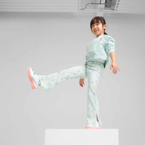 ガールズ PUMA x ハローキティ アンド フレンズ リブ フレア レギンス 98-122cm, Peaceful Blue, extralarge-JPN