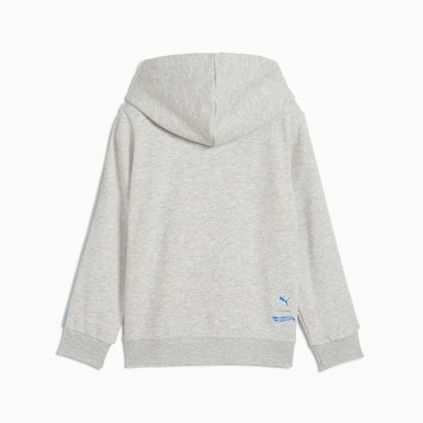 PUMA x HOT WHEELS Kid's Hoodie, Light Gray Heather, extralarge-IND