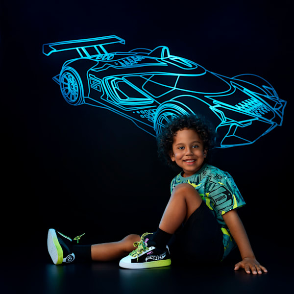 PUMA x HOT WHEELS™ Little Kids' Relaxed Tee, Green Moon, extralarge