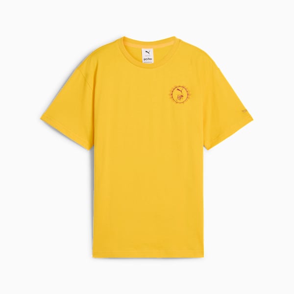 PUMA x HARRY POTTER Big Kids' Relaxed Graphic Tee, Yellow Sizzle, extralarge