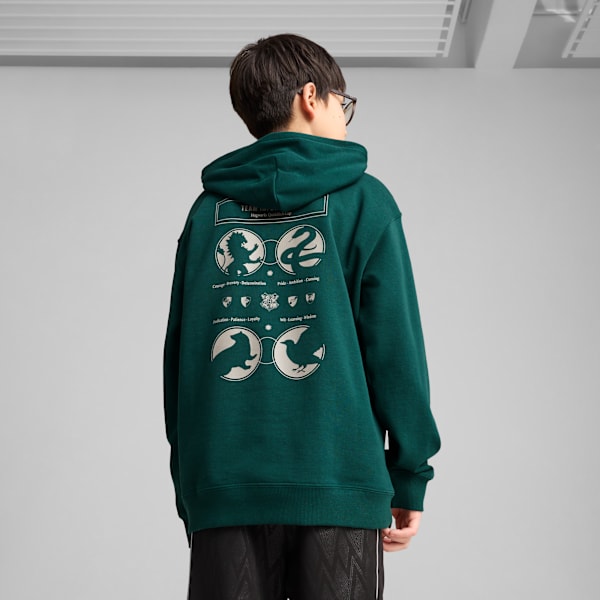 Chandail à capuchon graphique décontracté PUMA x HARRY POTTER Enfant et adolescent, Dark Myrtle, extralarge
