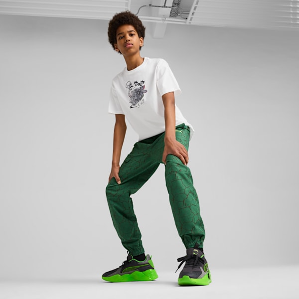 PUMA HOOPS x TMNT Big Kids' Relaxed Graphic Tee, PUMA White, extralarge