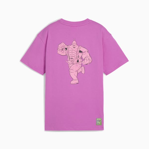 PUMA HOOPS x TMNT Big Kids' Relaxed Graphic Tee, Wild Berry, extralarge