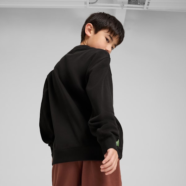 Sudadera PUMA HOOPS x TORTUGAS NINJA para adolescentes, PUMA Black, extralarge
