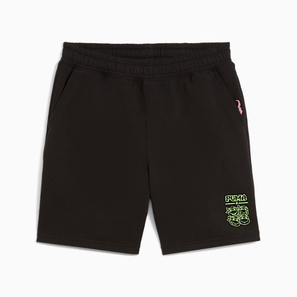 PUMA HOOPS x TMNT Big Kids' Relaxed Shorts, PUMA Black, extralarge