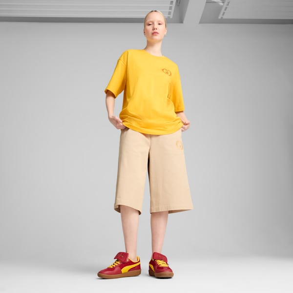 PUMA x HARRY POTTER Oversized Graphic Tee, Yellow Sizzle, extralarge-IND