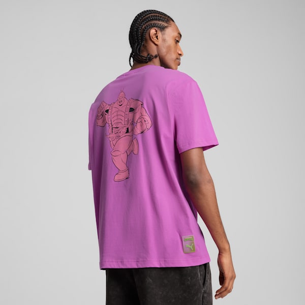 PUMA x TMNT Men's Relaxed Graphic Tee, Wild Berry, extralarge