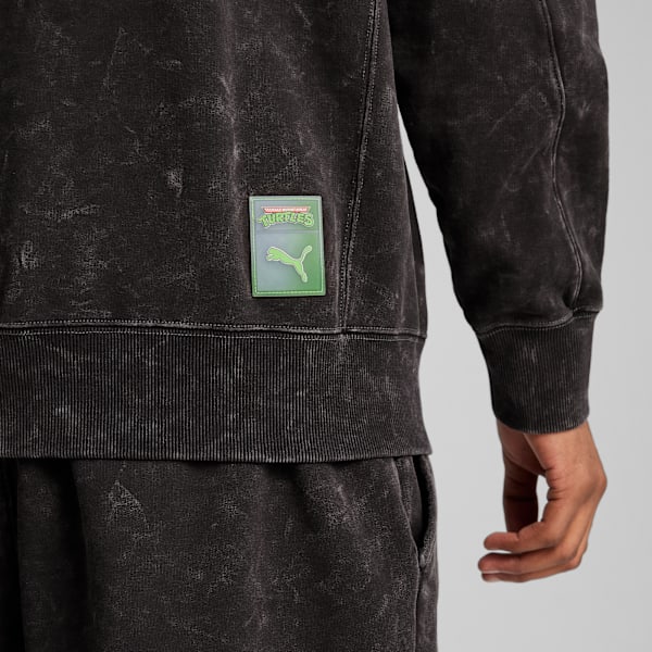 PUMA x TMNT Men's Relaxed Crew Sweatshirt, PUMA Black, extralarge