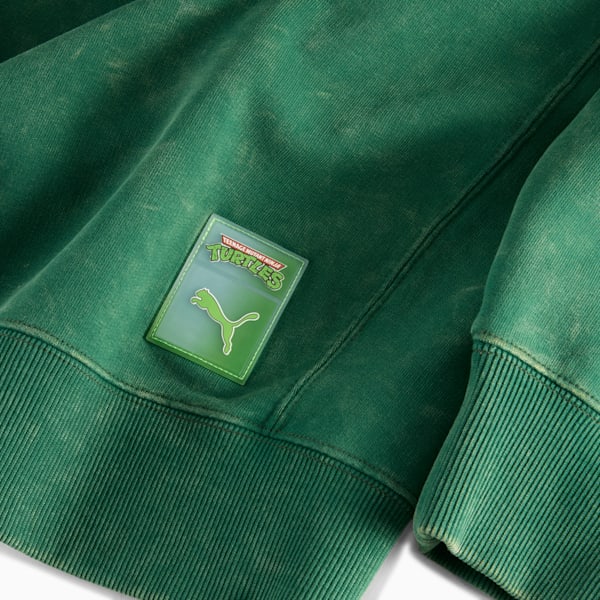 Chandail en molleton à col rond décontracté PUMA HOOPS x TMNT Homme, Vine, extralarge