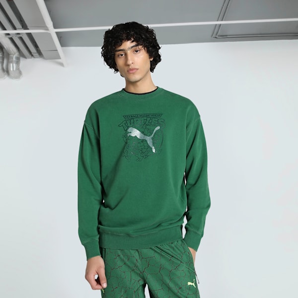 PUMA x TMNT Men's Graphic Crew Sweatshirt, Vine, extralarge-IND