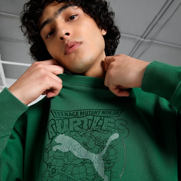 PUMA x TMNT Men's Graphic Crew Sweatshirt, Vine, extralarge-IND