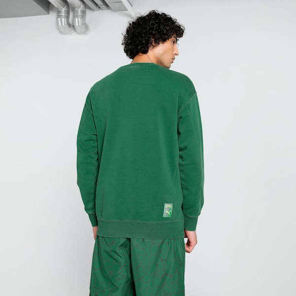 PUMA x TEENAGE MUTANT NINJA TURTLES Men's Relaxed Fit Graphic Crew-Neck Sweatshirt, Vine, extralarge-IND